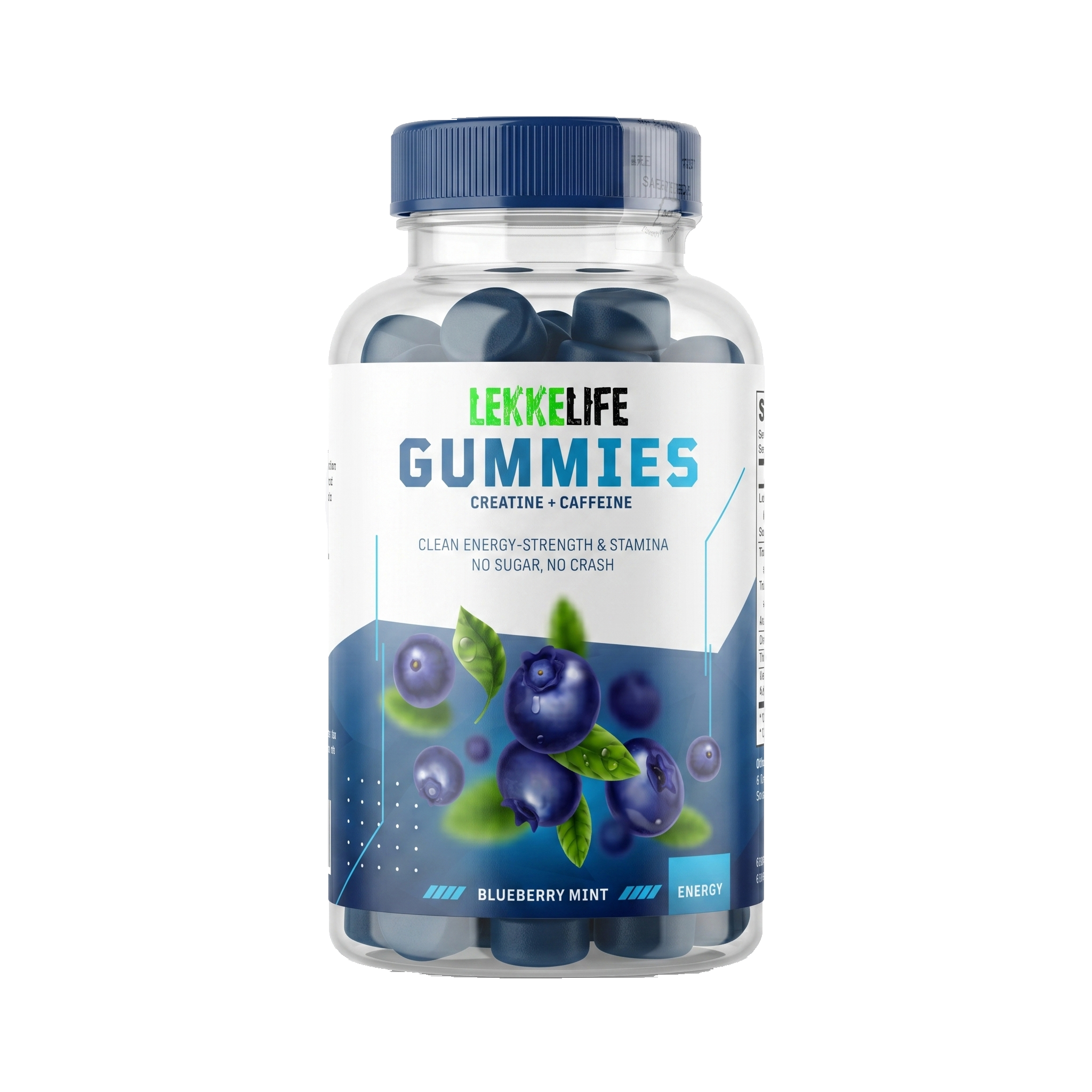 Blueberry Mint Creatine month supply bottle