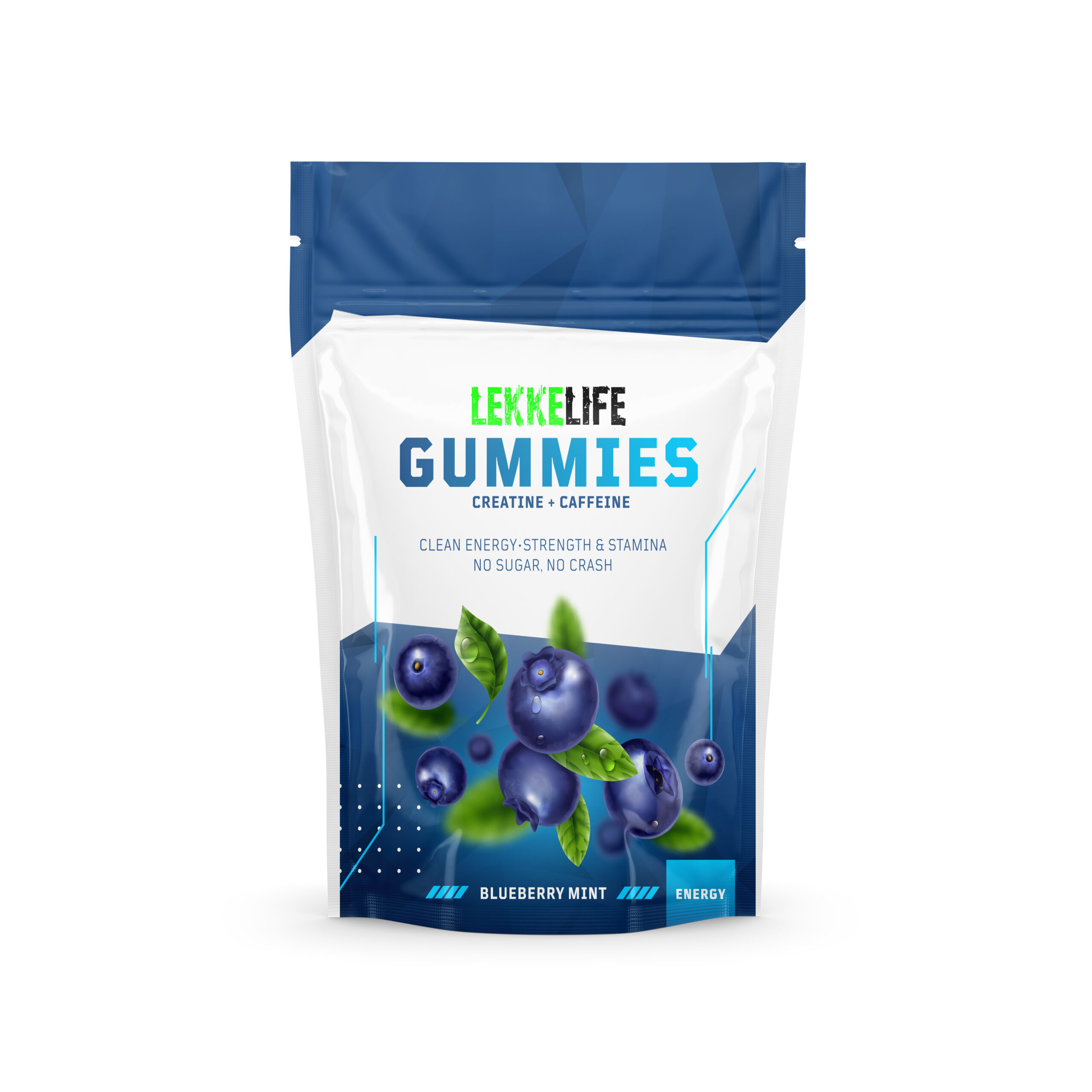 Blueberry Mint Creatine Gummies pouch