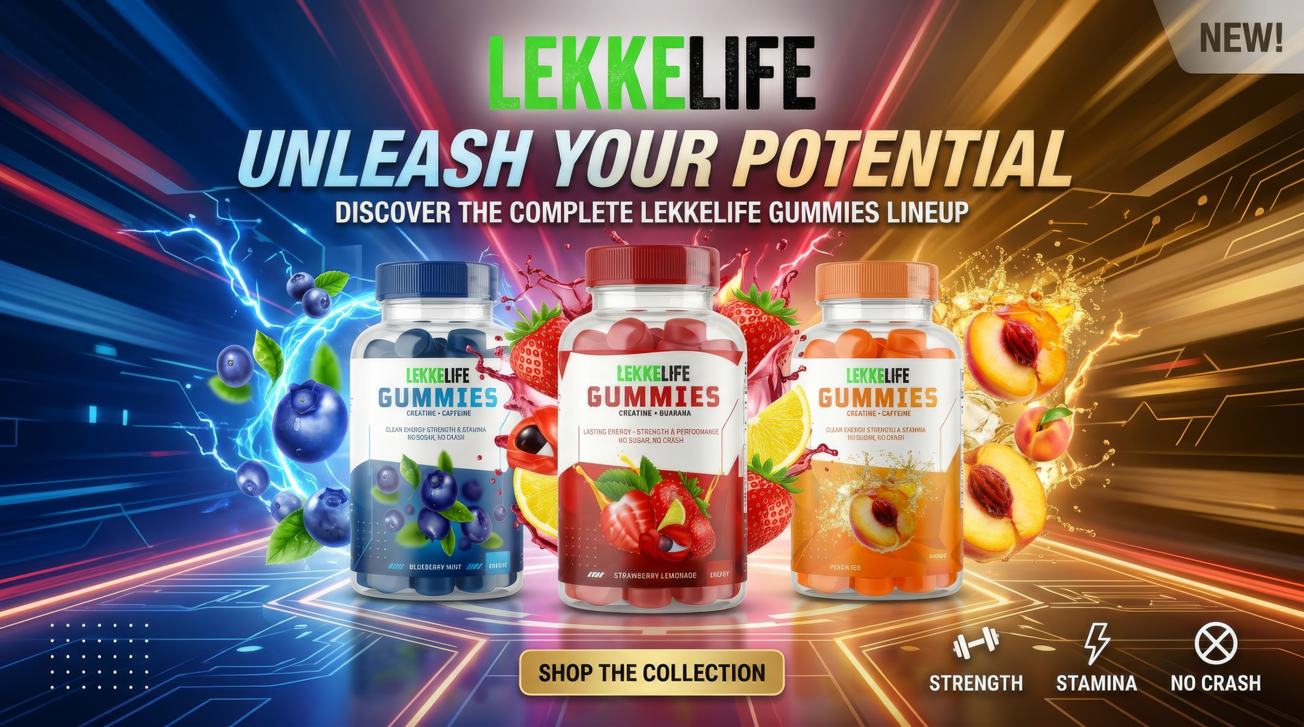 LekkeLife Creatine Gummies range