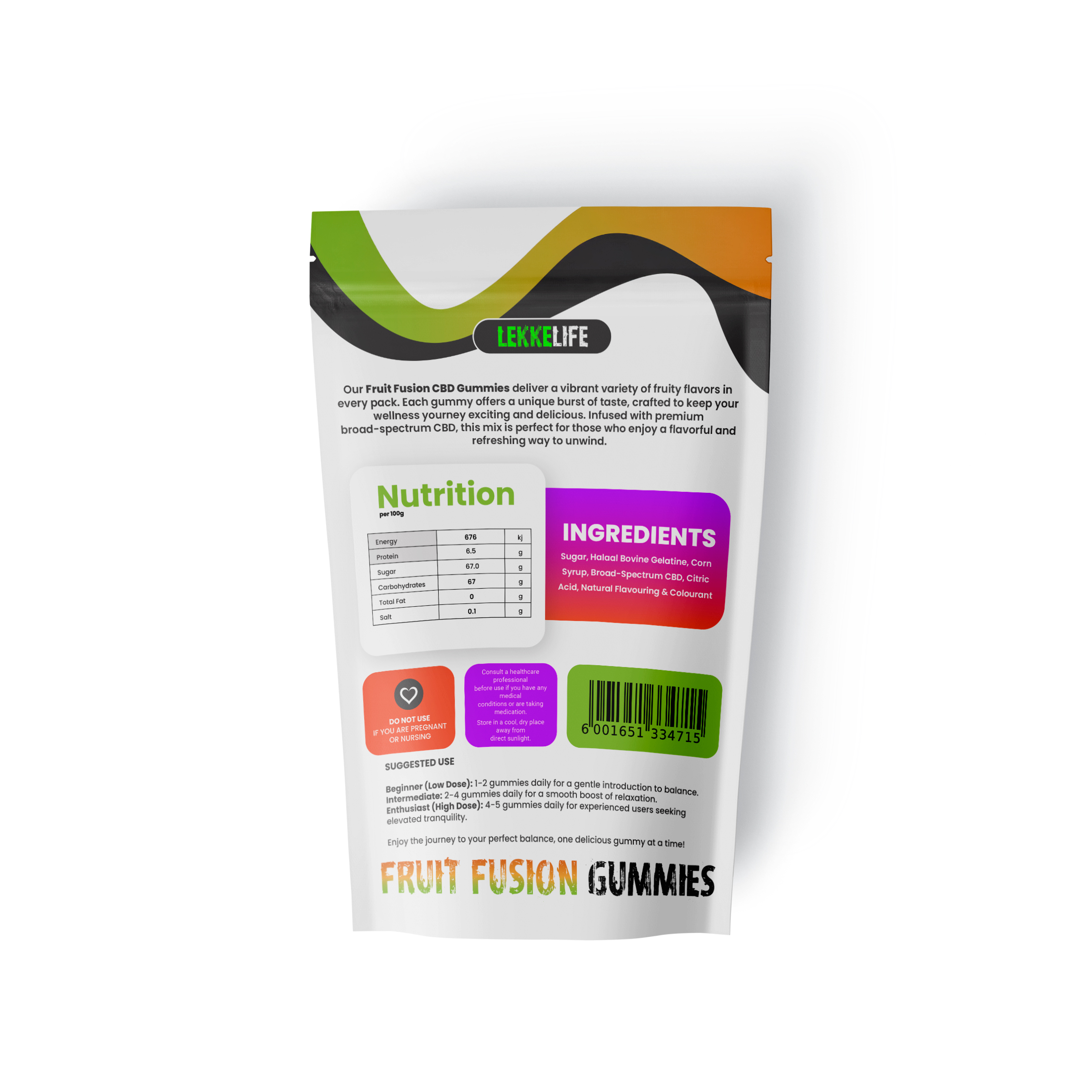Fruit Fusion gummies detail