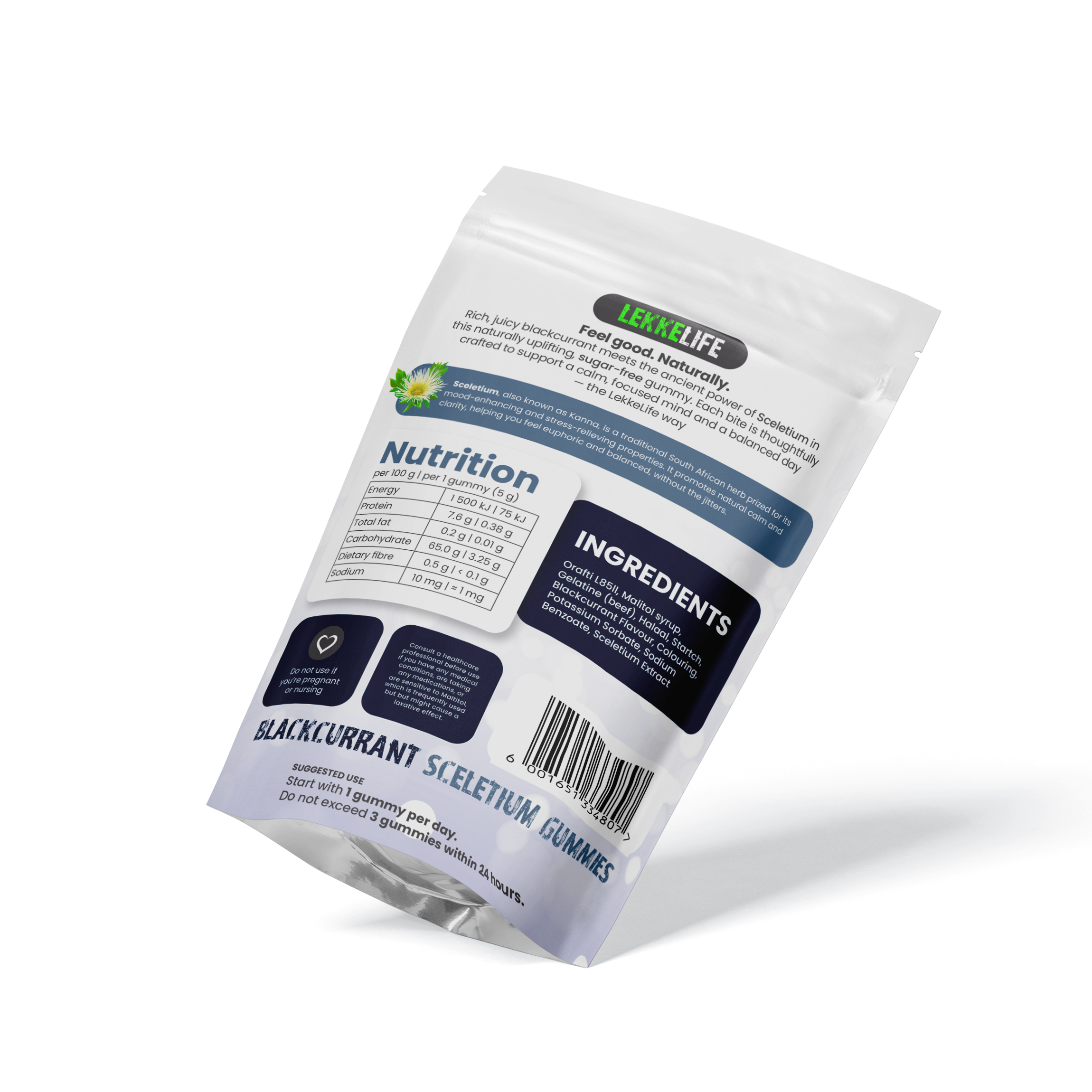 Blackcurrant Sceletium gummies detail