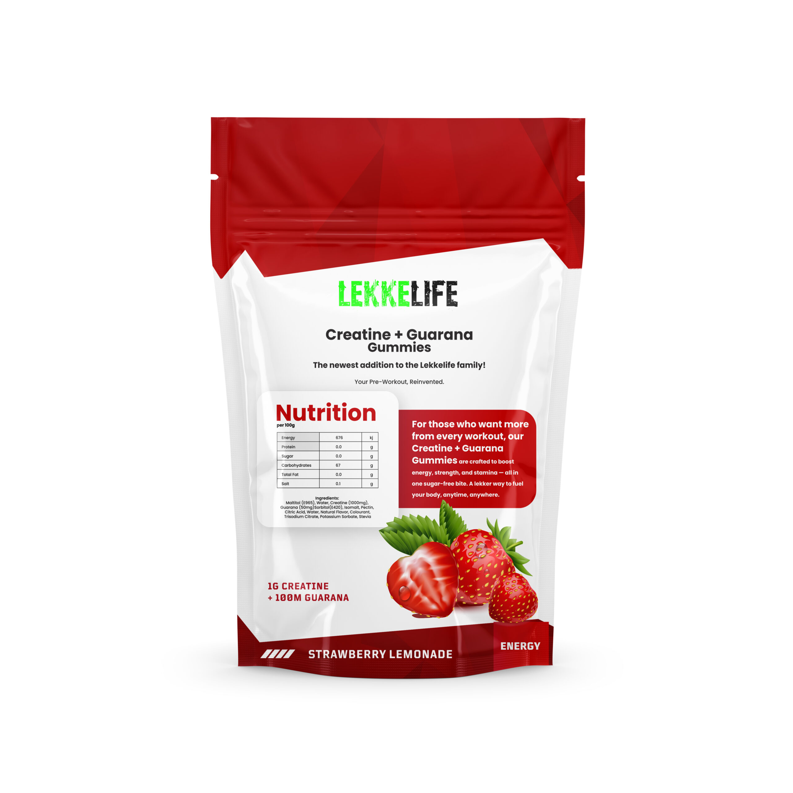 Strawberry Lemonade pouch back